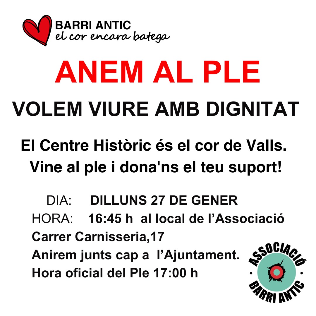 Anem al Ple: Volem viure amb dignitat.