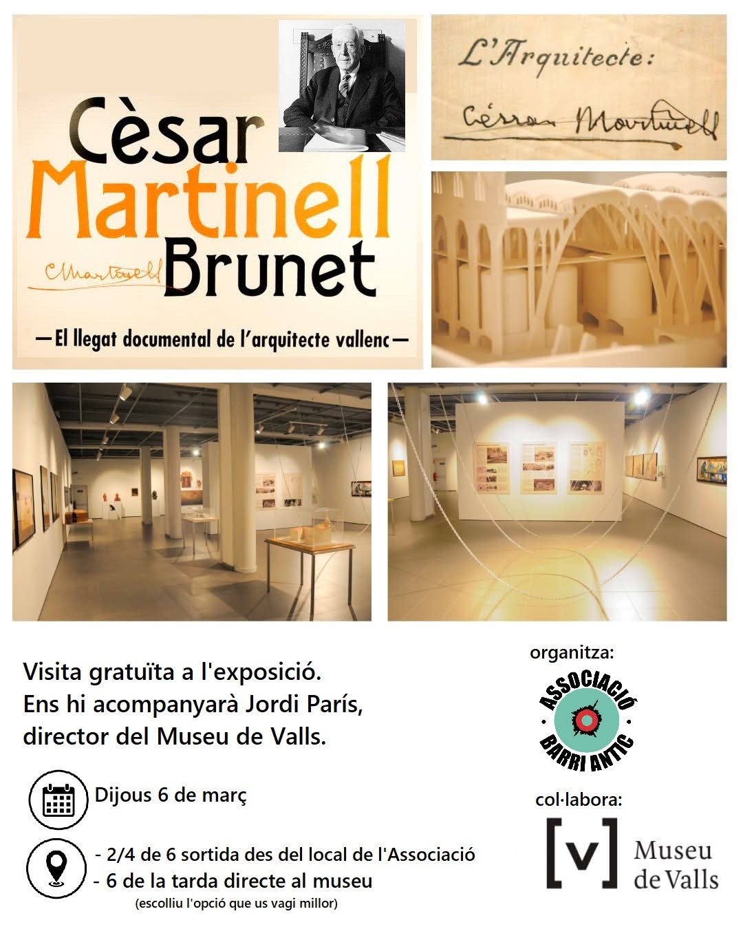 Visita cultural de l’Associació de Veïns a l’exposició sobre César Martinell