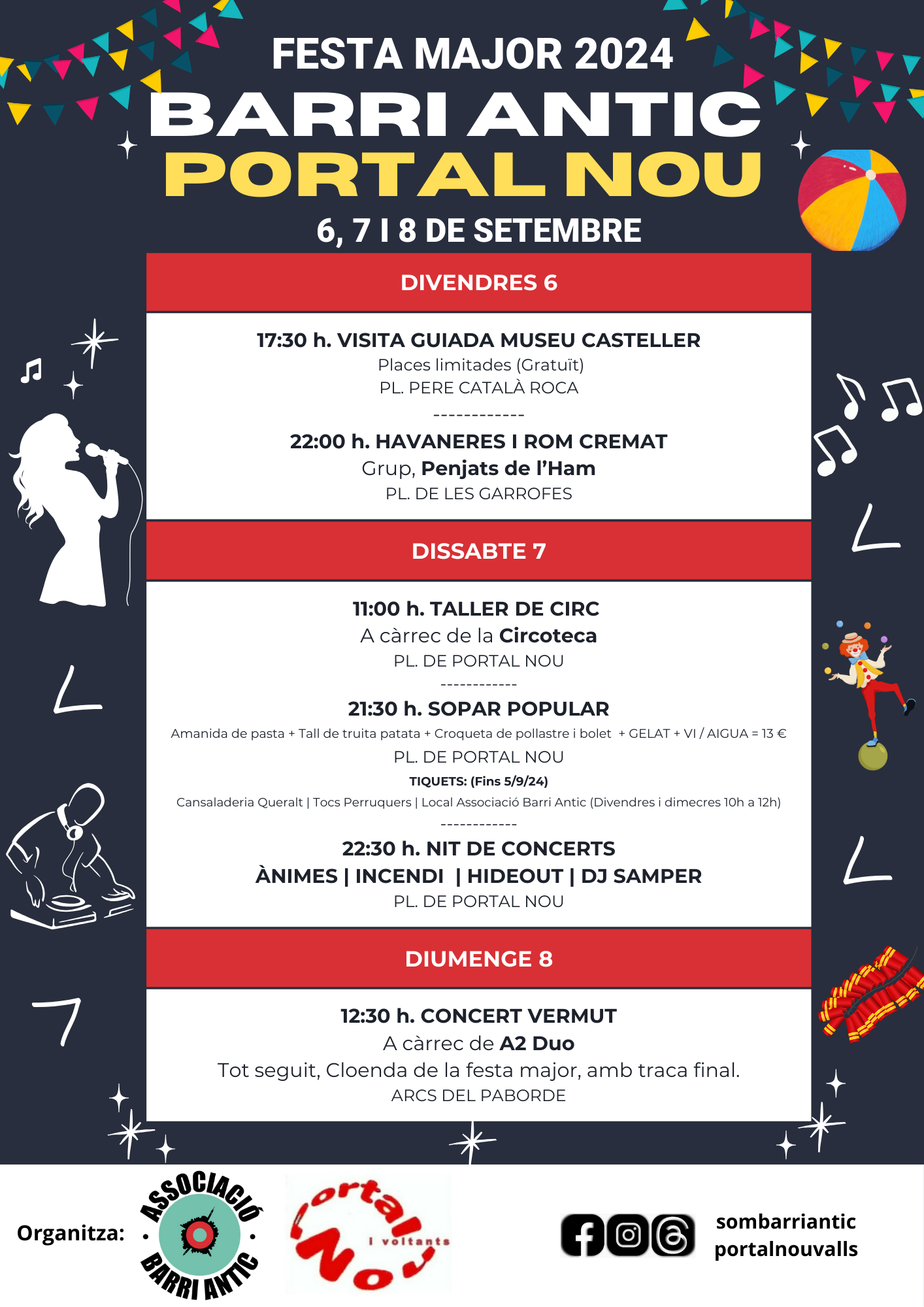 Èxit de la Festa Major conjunta del Barri Antic i Portal Nou