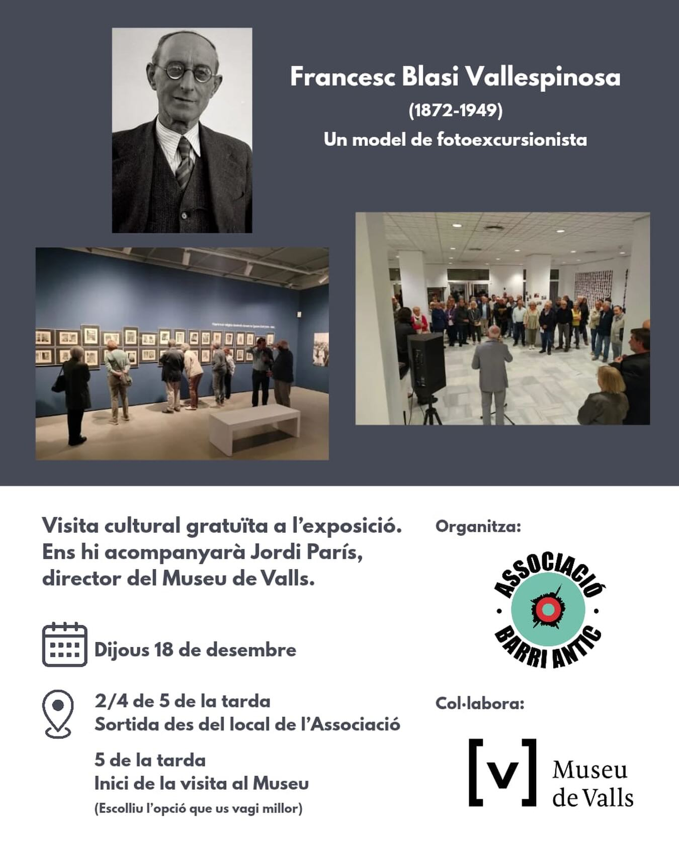 L’Associació de Veïns del Barri Antic organitza una visita cultural al Museu de Valls