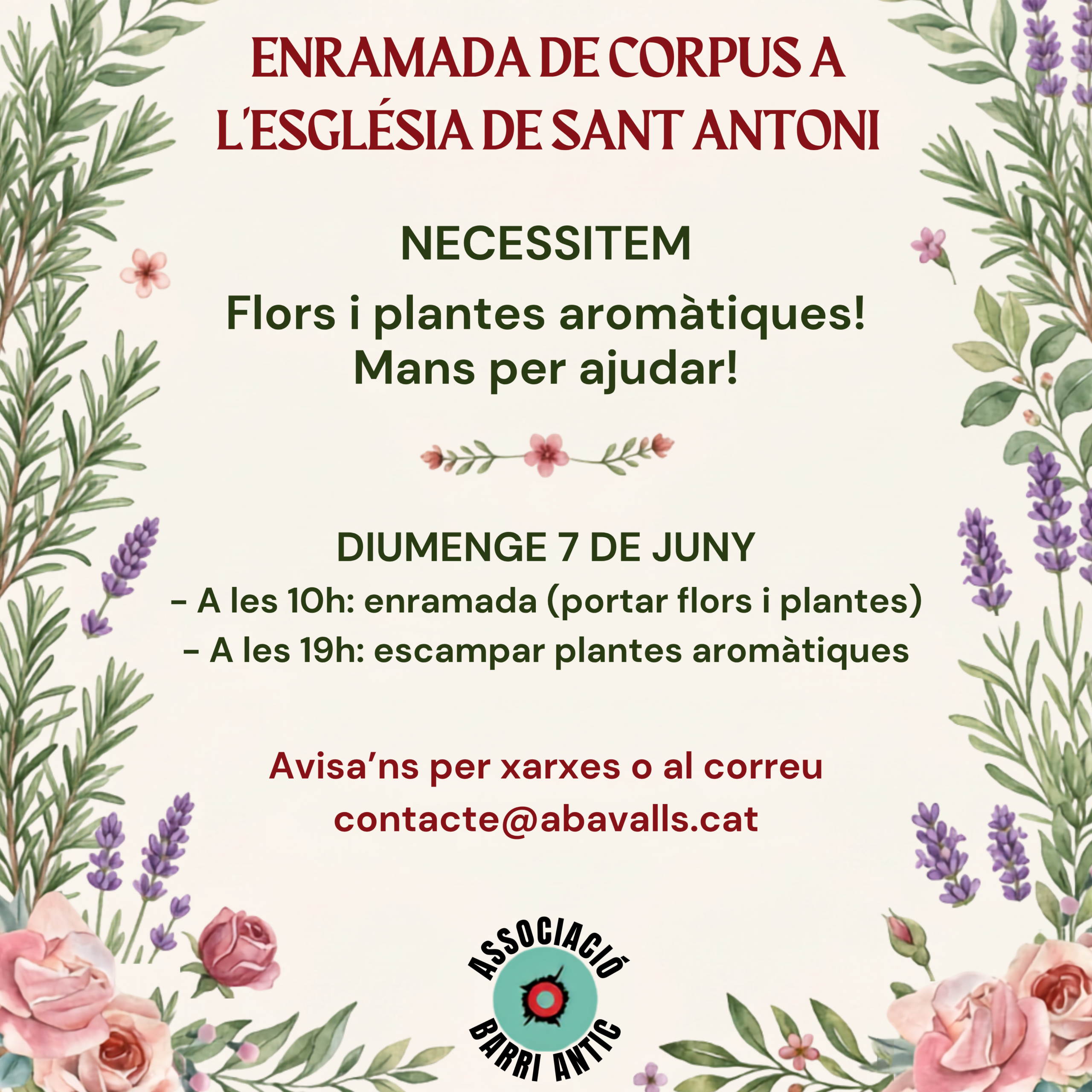 Enramada de Corpus a l’Església de Sant Antoni